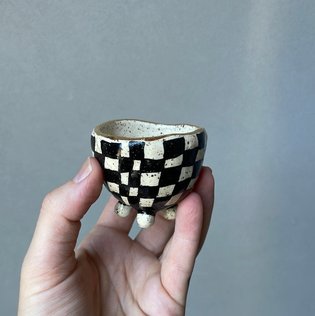 Mini Gold Checker Bowl